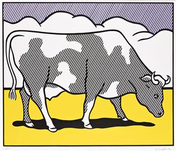 ROY LICHTENSTEIN Cow Triptych (Cow Going Abstract)..